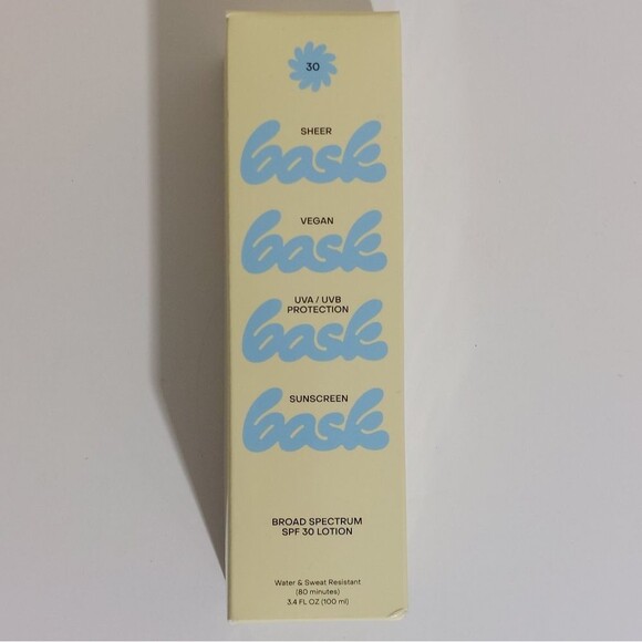 Bask Vegan Broad Spectrum Sheer Moisturizing Sunscreen SPF 30 Lotion 3.4 oz NWT - Picture 8 of 13